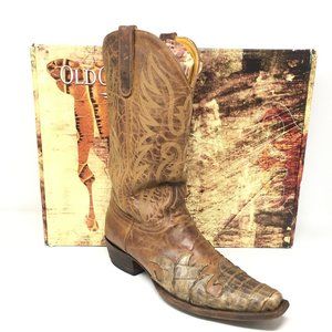 Men's Old Gringo Western Boots Cowboy Shoes Size 10 Brown Genuine Alligator